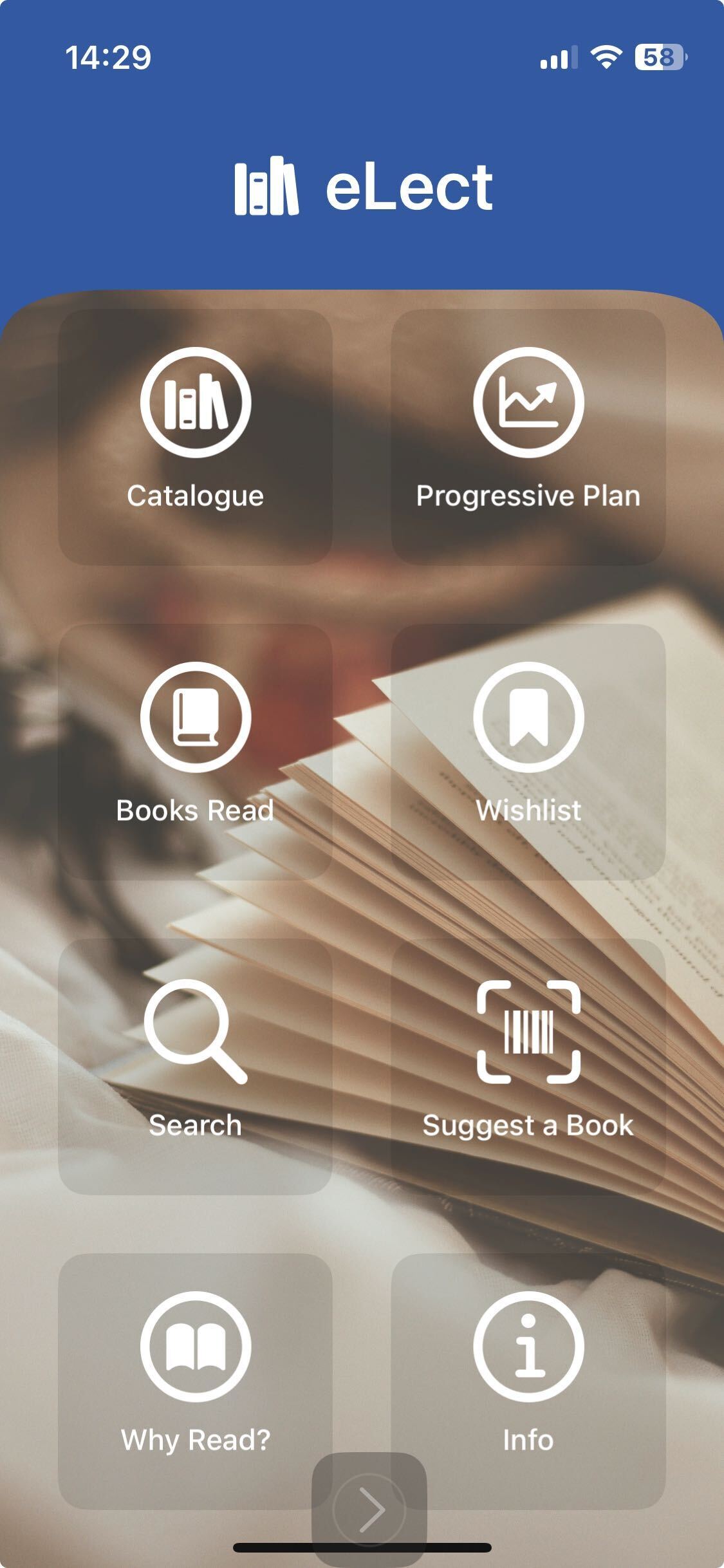 eLect app home